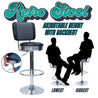 Detailed Dimensions Retro Adjustable Bar Stool with Backrest